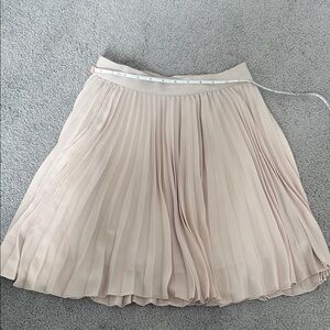 Babaton Pleated Skater Skirt in Blush Pink